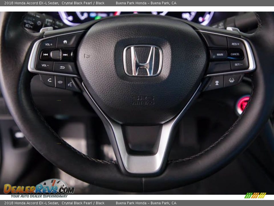 2018 Honda Accord EX-L Sedan Crystal Black Pearl / Black Photo #13