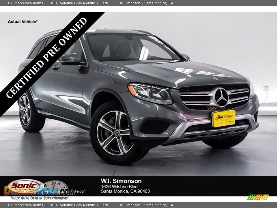 2018 Mercedes-Benz GLC 300 Selenite Grey Metallic / Black Photo #1