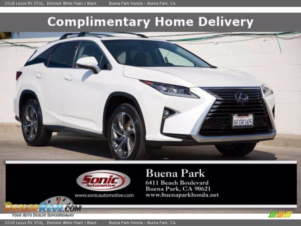 2018 Lexus RX 350L Eminent White Pearl / Black Photo #1