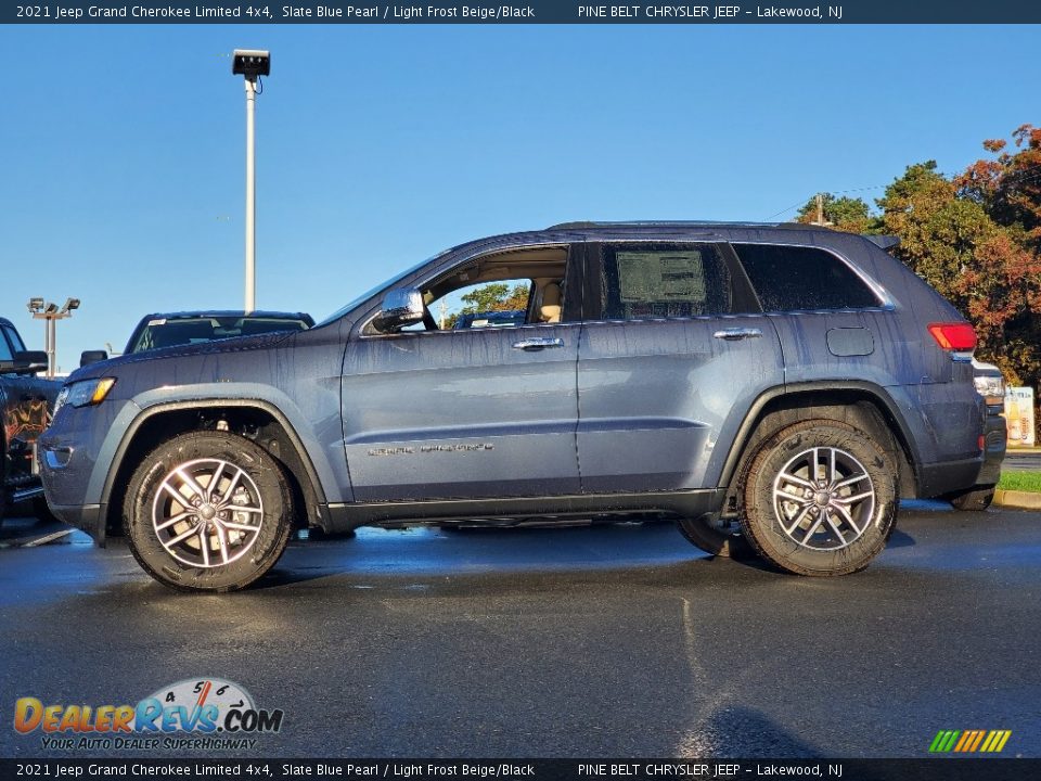 2021 Jeep Grand Cherokee Limited 4x4 Slate Blue Pearl / Light Frost Beige/Black Photo #4