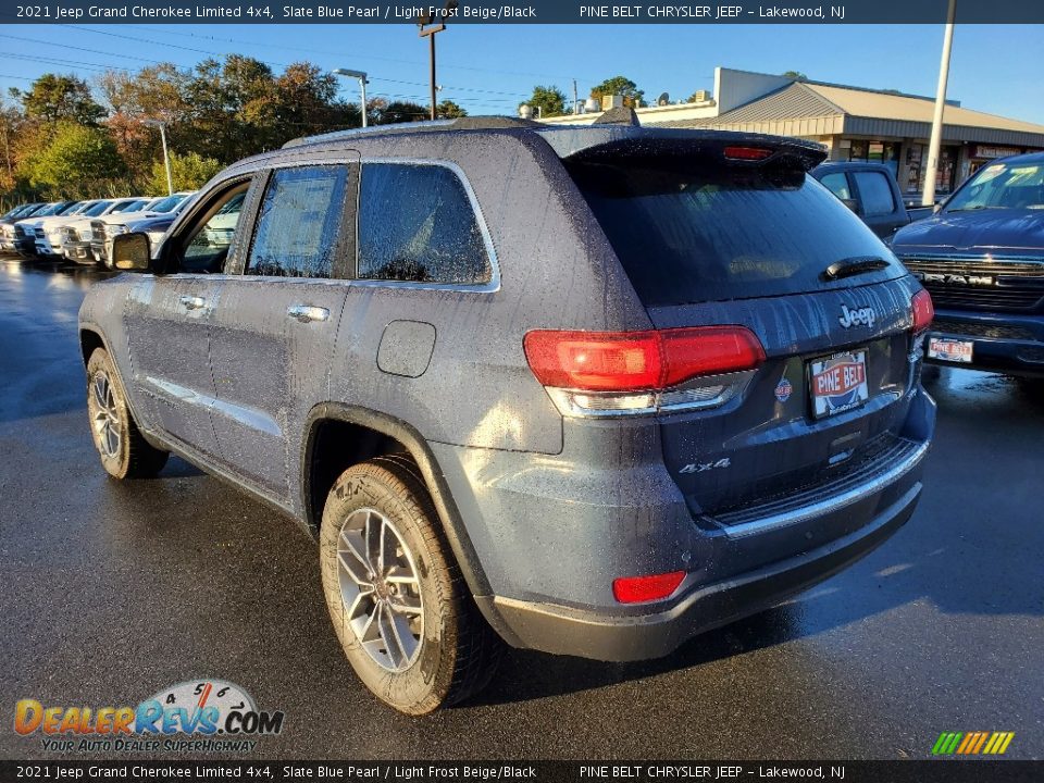 2021 Jeep Grand Cherokee Limited 4x4 Slate Blue Pearl / Light Frost Beige/Black Photo #6