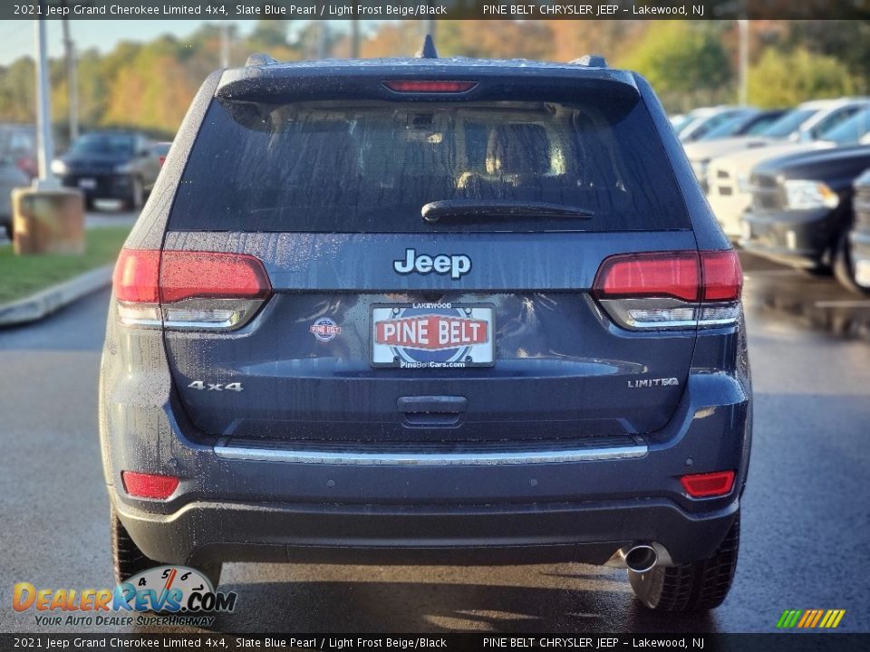 2021 Jeep Grand Cherokee Limited 4x4 Slate Blue Pearl / Light Frost Beige/Black Photo #7