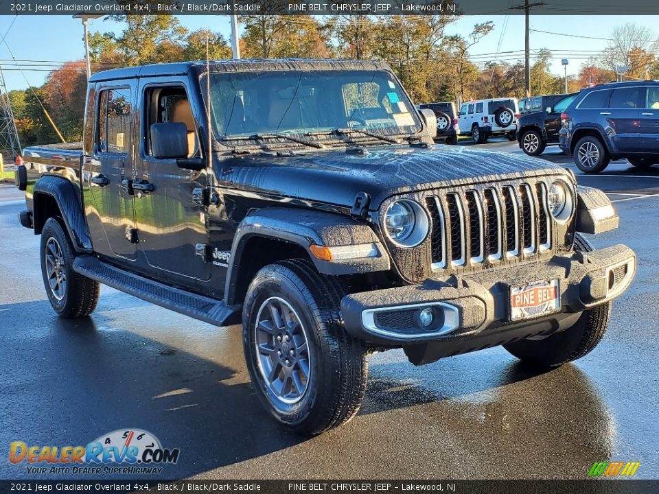 2021 Jeep Gladiator Overland 4x4 Black / Black/Dark Saddle Photo #1