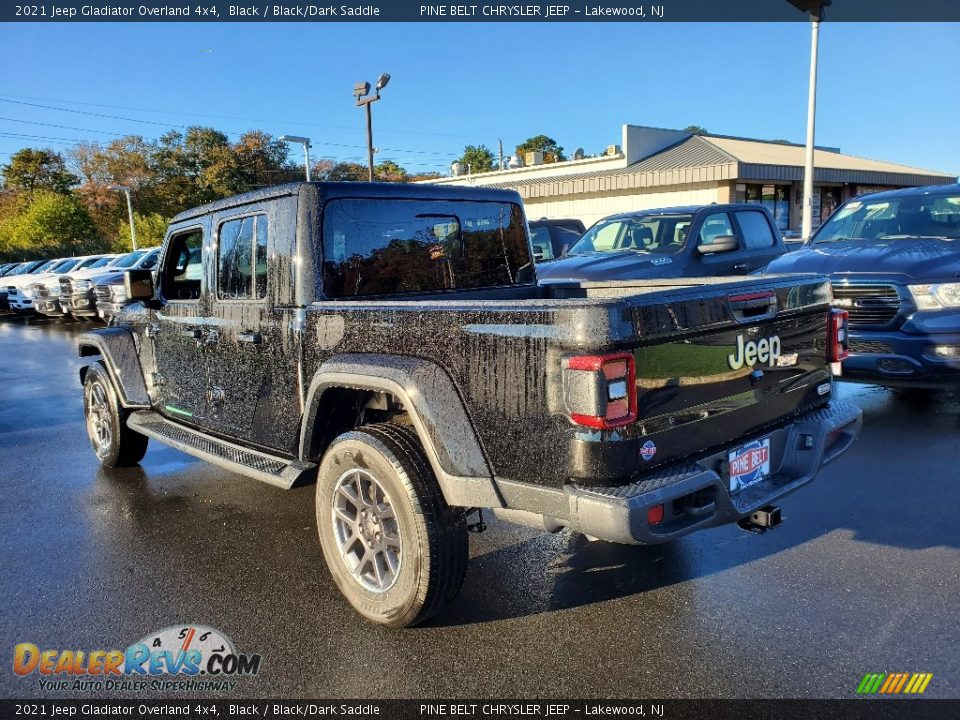 2021 Jeep Gladiator Overland 4x4 Black / Black/Dark Saddle Photo #6