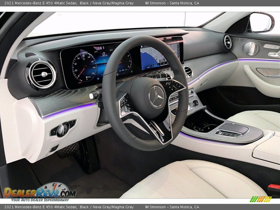 2021 Mercedes-Benz E 450 4Matic Sedan Black / Neva Gray/Magma Gray Photo #4