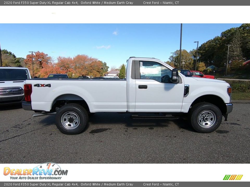 2020 Ford F350 Super Duty XL Regular Cab 4x4 Oxford White / Medium Earth Gray Photo #8