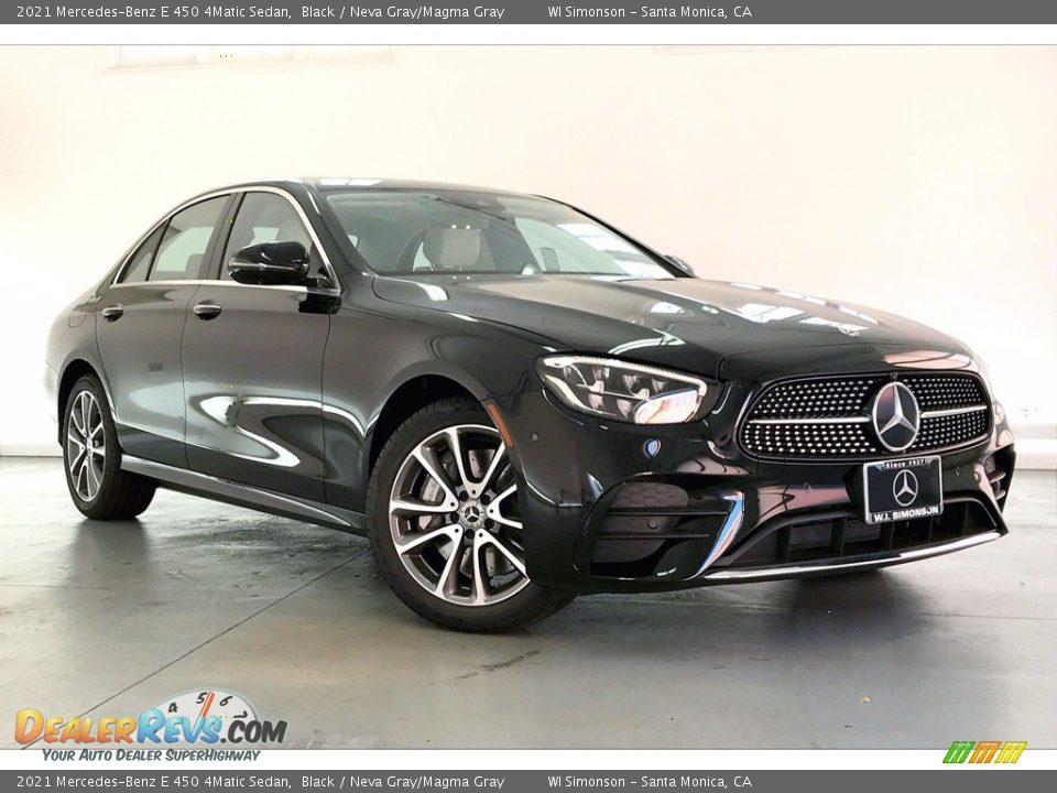 2021 Mercedes-Benz E 450 4Matic Sedan Black / Neva Gray/Magma Gray Photo #12