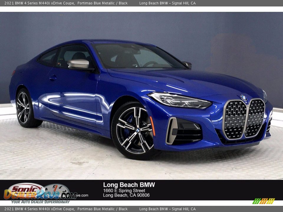 2021 BMW 4 Series M440i xDrive Coupe Portimao Blue Metallic / Black Photo #1