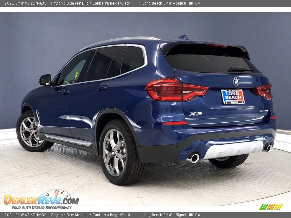 2021 BMW X3 sDrive30i Phytonic Blue Metallic / Canberra Beige/Black Photo #3