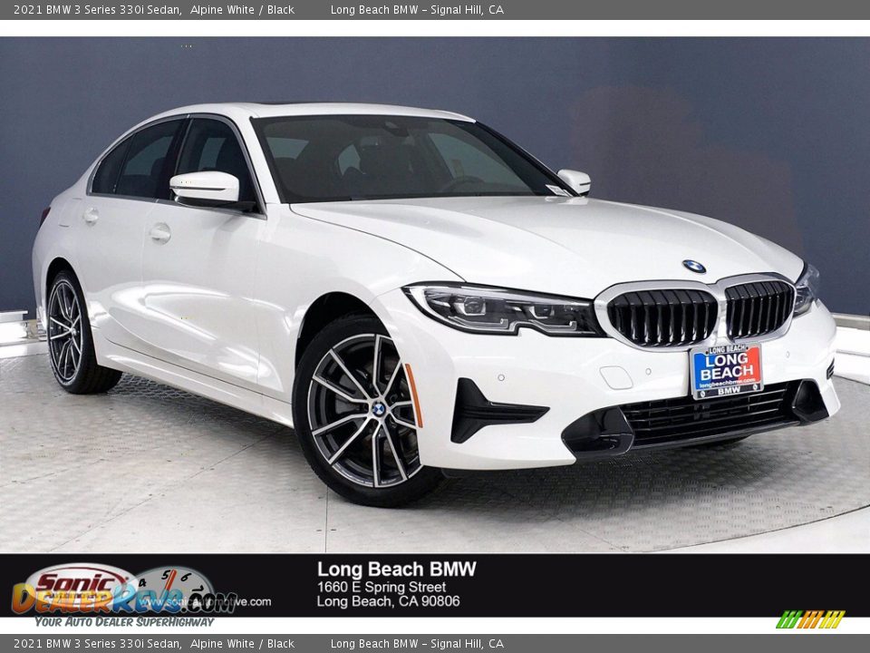 2021 BMW 3 Series 330i Sedan Alpine White / Black Photo #1