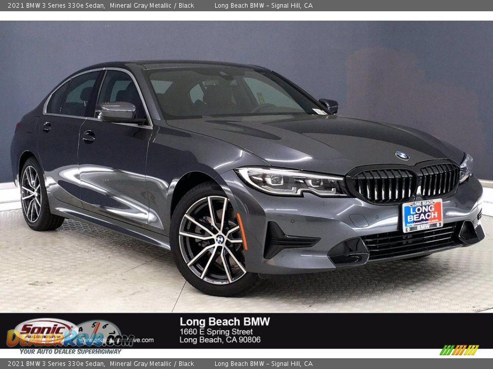 2021 BMW 3 Series 330e Sedan Mineral Gray Metallic / Black Photo #1