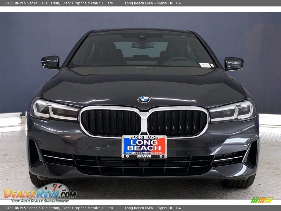 2021 BMW 5 Series 530e Sedan Dark Graphite Metallic / Black Photo #2