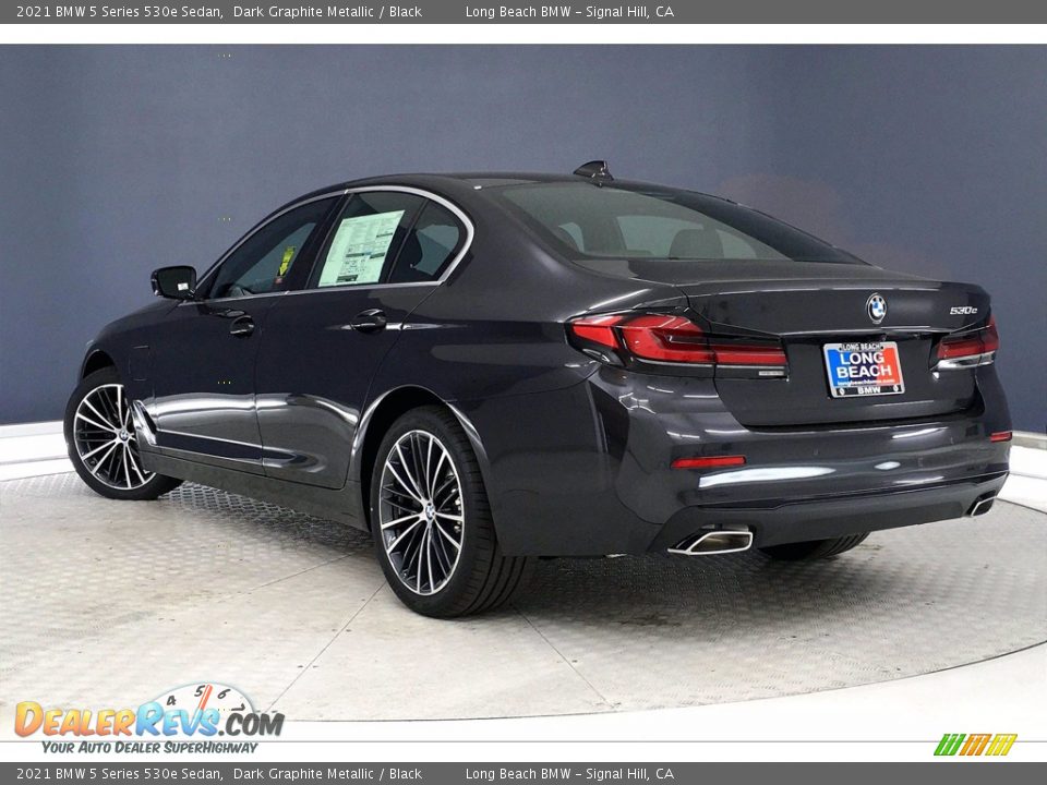 2021 BMW 5 Series 530e Sedan Dark Graphite Metallic / Black Photo #3