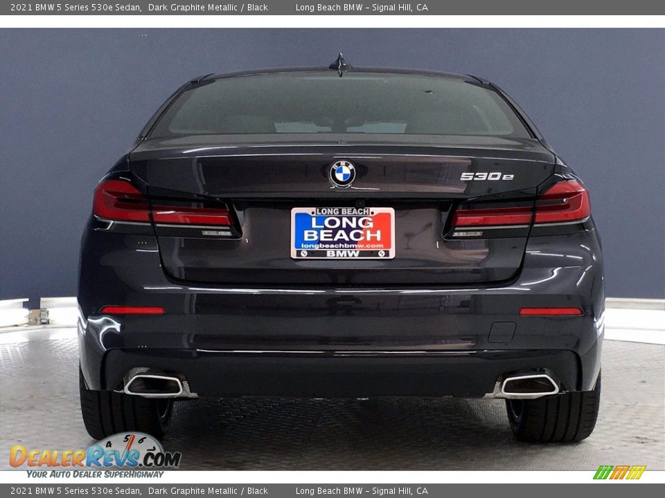 2021 BMW 5 Series 530e Sedan Dark Graphite Metallic / Black Photo #4