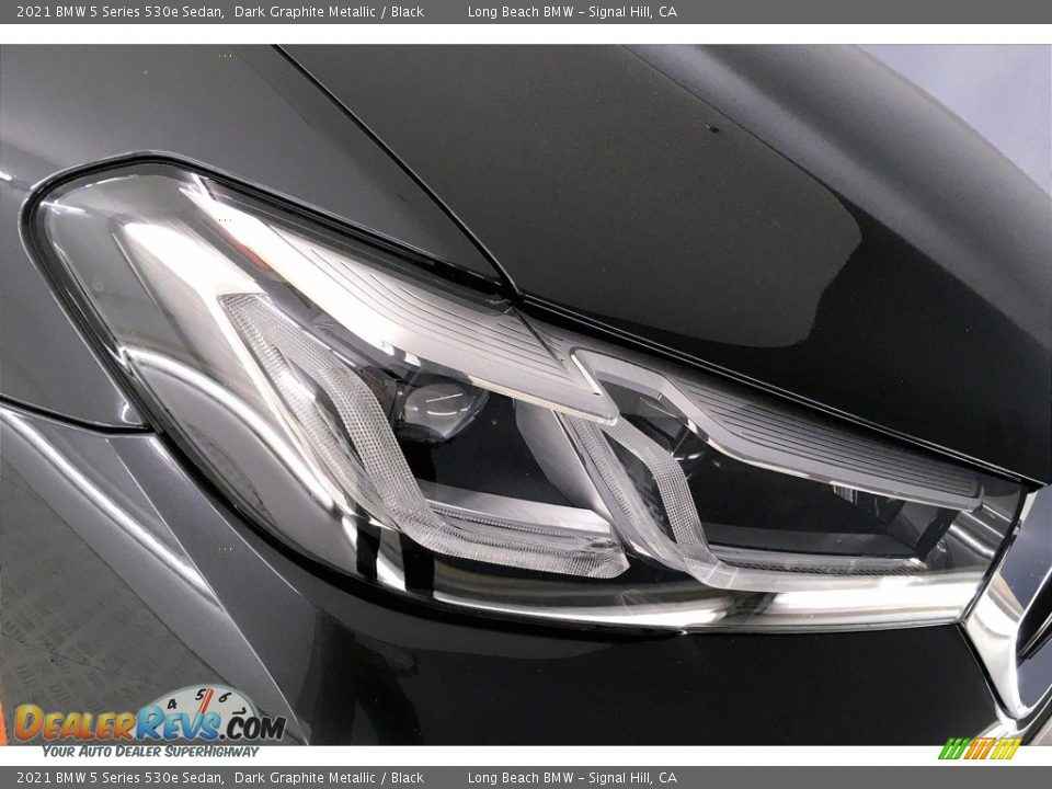 2021 BMW 5 Series 530e Sedan Dark Graphite Metallic / Black Photo #14