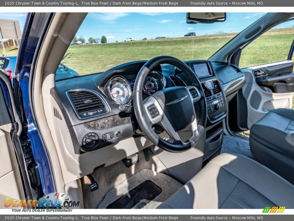 2015 Chrysler Town & Country Touring-L True Blue Pearl / Dark Frost Beige/Medium Frost Beige Photo #19