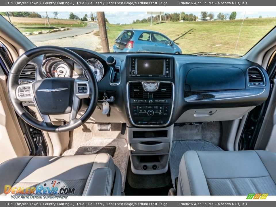 2015 Chrysler Town & Country Touring-L True Blue Pearl / Dark Frost Beige/Medium Frost Beige Photo #30