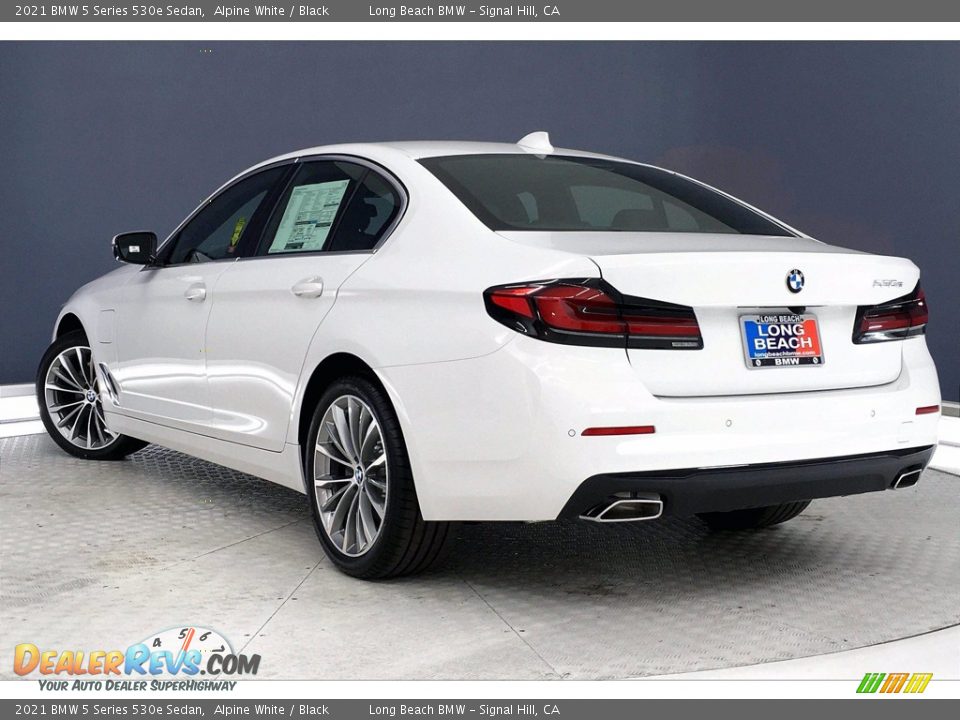 2021 BMW 5 Series 530e Sedan Alpine White / Black Photo #3