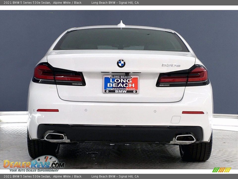 2021 BMW 5 Series 530e Sedan Alpine White / Black Photo #4