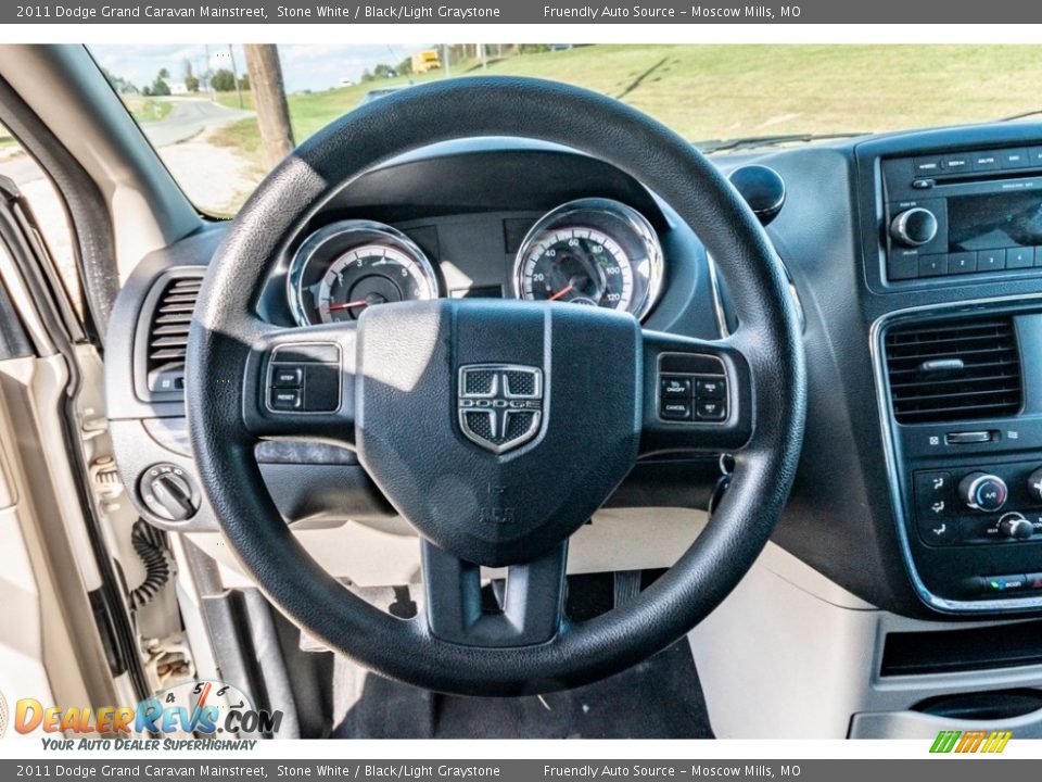 2011 Dodge Grand Caravan Mainstreet Stone White / Black/Light Graystone Photo #31