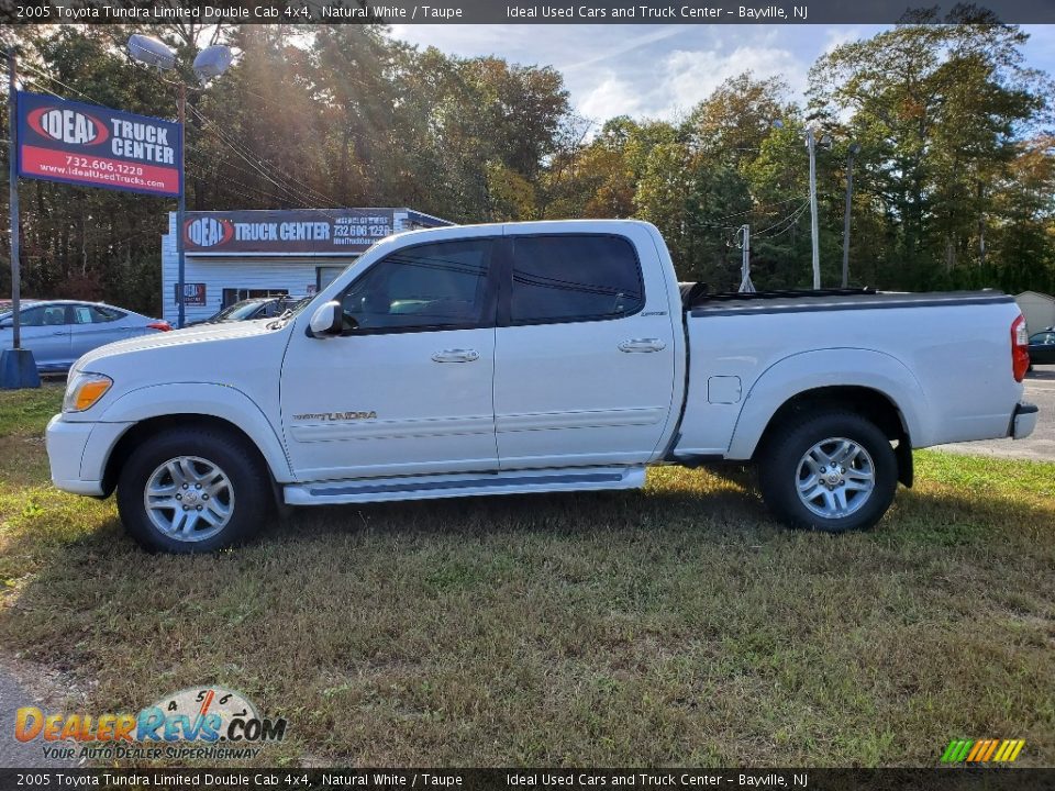 2005 Toyota Tundra Limited Double Cab 4x4 Natural White / Taupe Photo #3