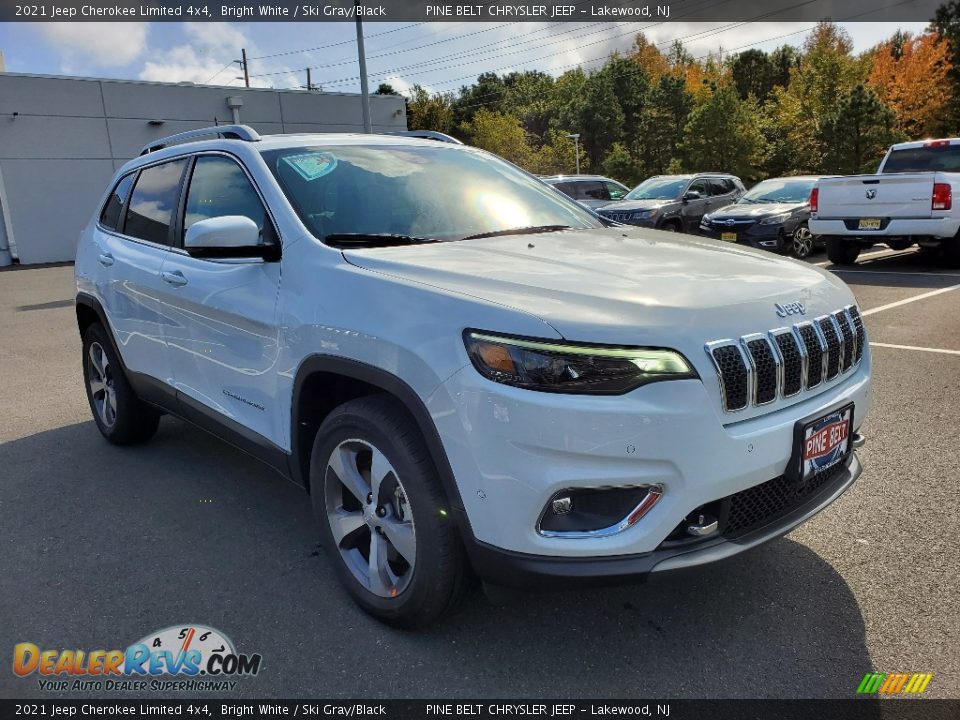 2021 Jeep Cherokee Limited 4x4 Bright White / Ski Gray/Black Photo #1