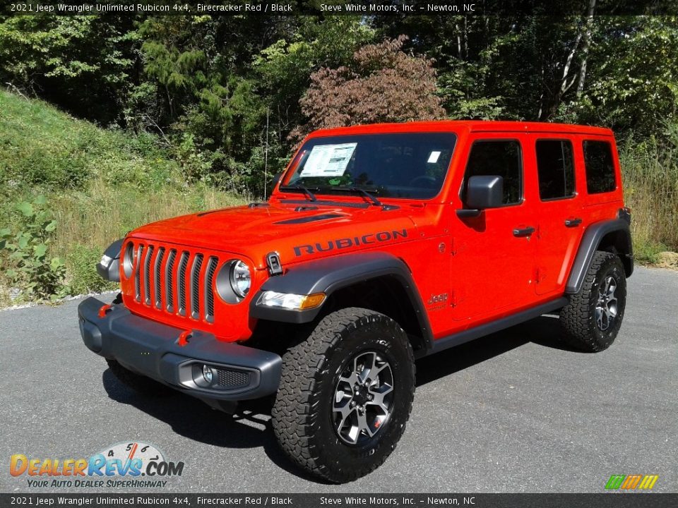 2021 Jeep Wrangler Unlimited Rubicon 4x4 Firecracker Red / Black Photo #2