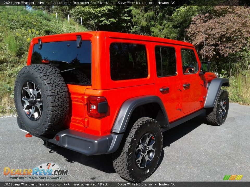 2021 Jeep Wrangler Unlimited Rubicon 4x4 Firecracker Red / Black Photo #6
