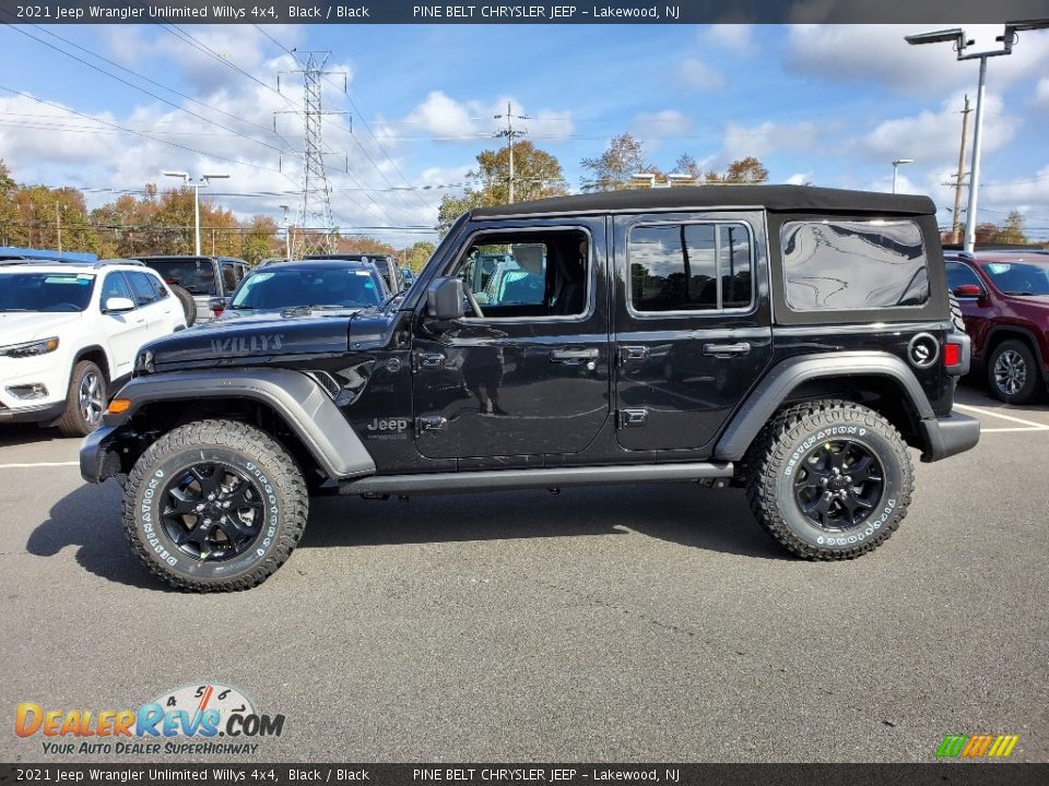 Black 2021 Jeep Wrangler Unlimited Willys 4x4 Photo #4