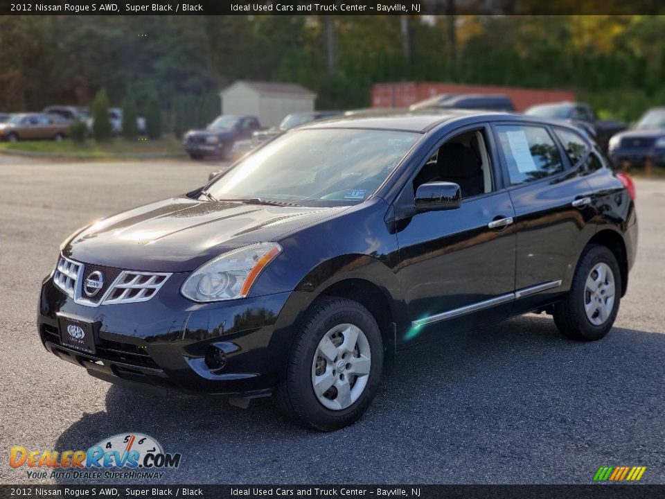 2012 Nissan Rogue S AWD Super Black / Black Photo #1