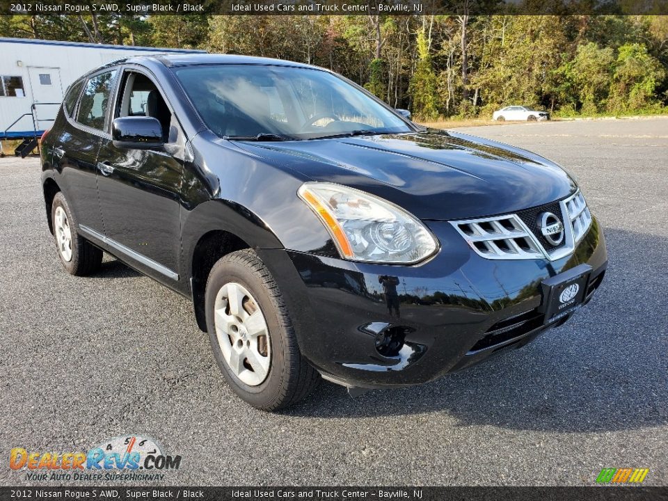 2012 Nissan Rogue S AWD Super Black / Black Photo #2