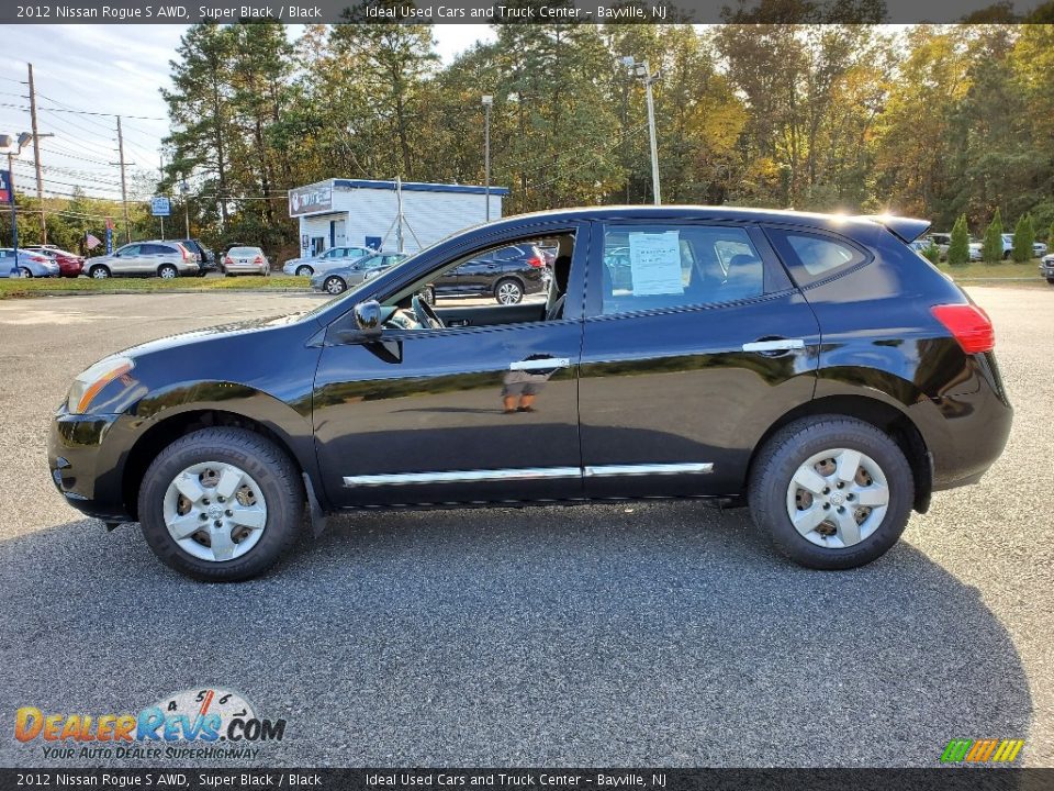 2012 Nissan Rogue S AWD Super Black / Black Photo #4