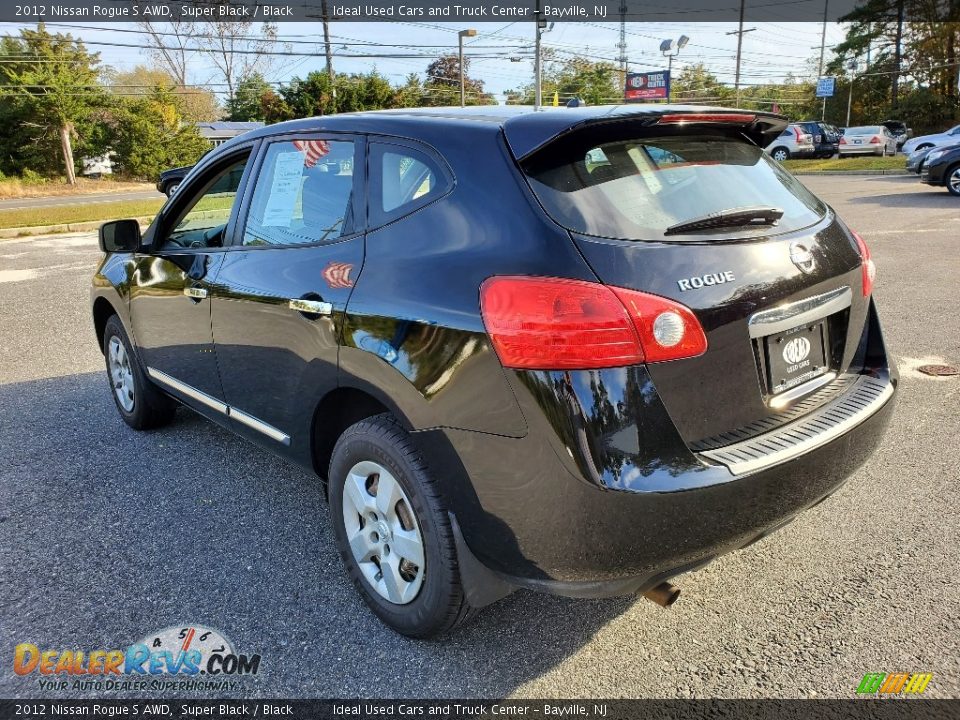 2012 Nissan Rogue S AWD Super Black / Black Photo #5