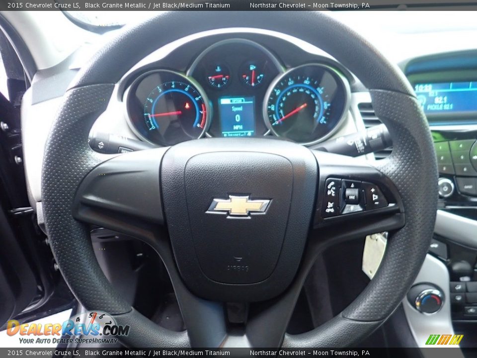 2015 Chevrolet Cruze LS Black Granite Metallic / Jet Black/Medium Titanium Photo #27