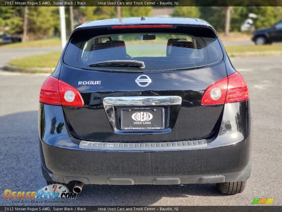 2012 Nissan Rogue S AWD Super Black / Black Photo #6