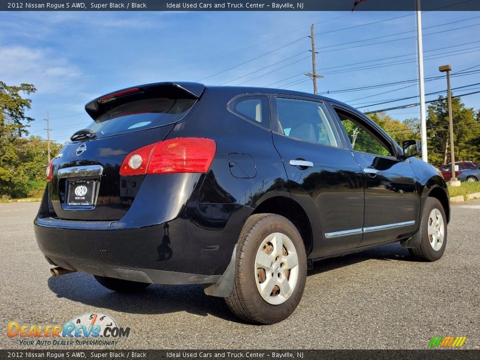 2012 Nissan Rogue S AWD Super Black / Black Photo #7