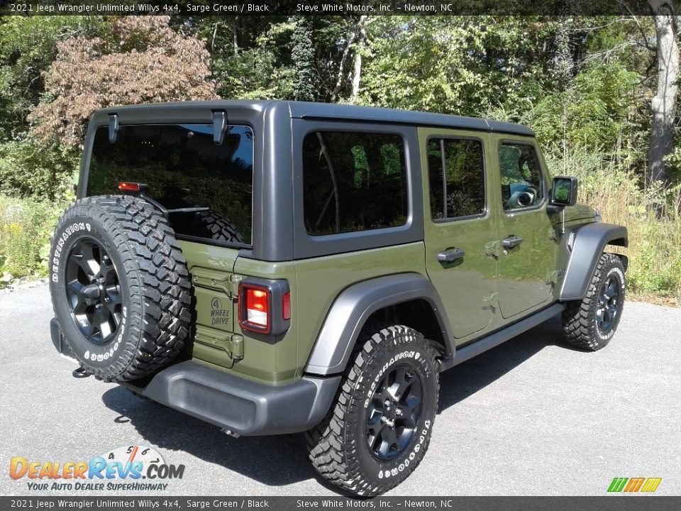 2021 Jeep Wrangler Unlimited Willys 4x4 Sarge Green / Black Photo #6
