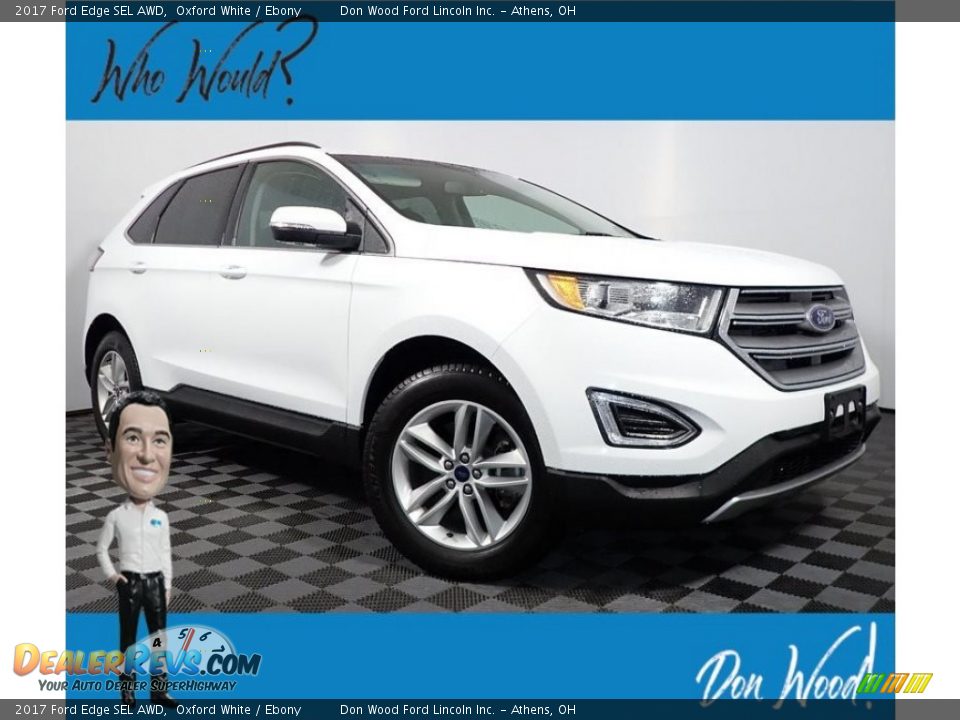 2017 Ford Edge SEL AWD Oxford White / Ebony Photo #1