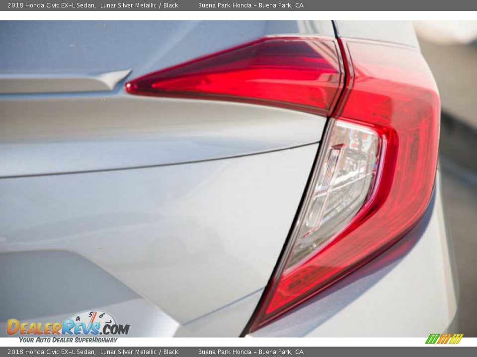 2018 Honda Civic EX-L Sedan Lunar Silver Metallic / Black Photo #11