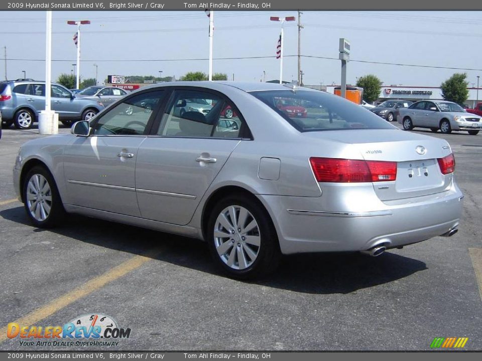 2009 Hyundai Sonata Limited V6 Bright Silver / Gray Photo #3