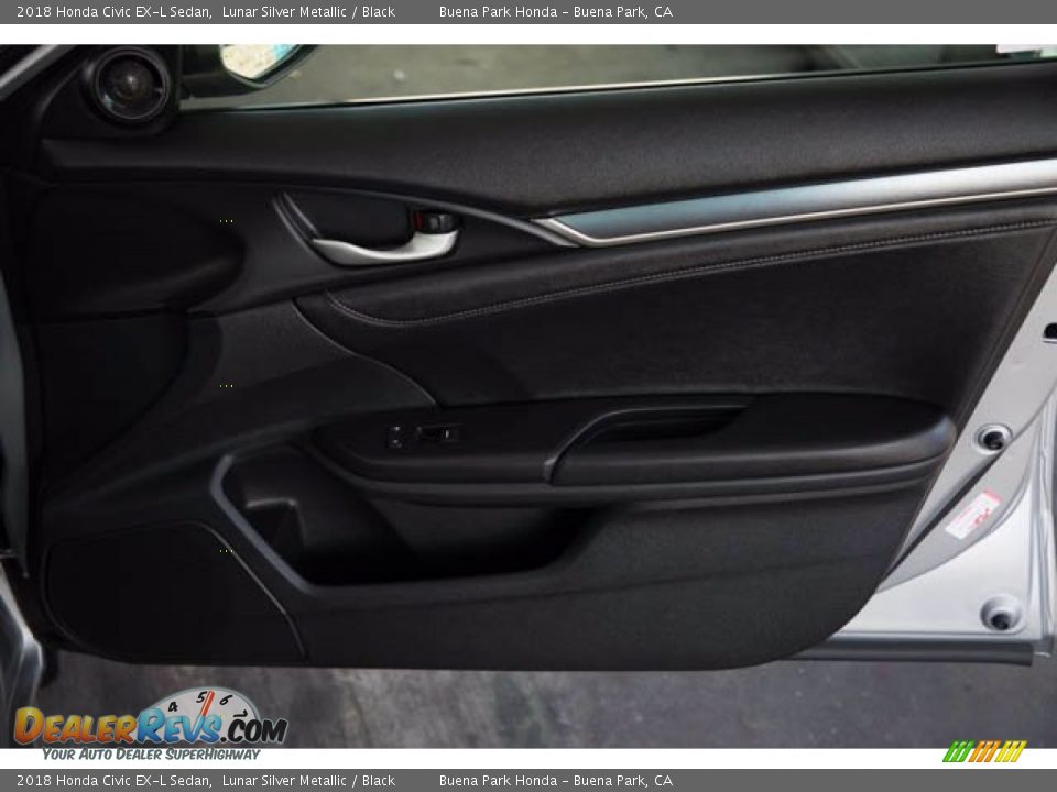 2018 Honda Civic EX-L Sedan Lunar Silver Metallic / Black Photo #34