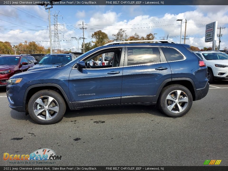 2021 Jeep Cherokee Limited 4x4 Slate Blue Pearl / Ski Gray/Black Photo #4