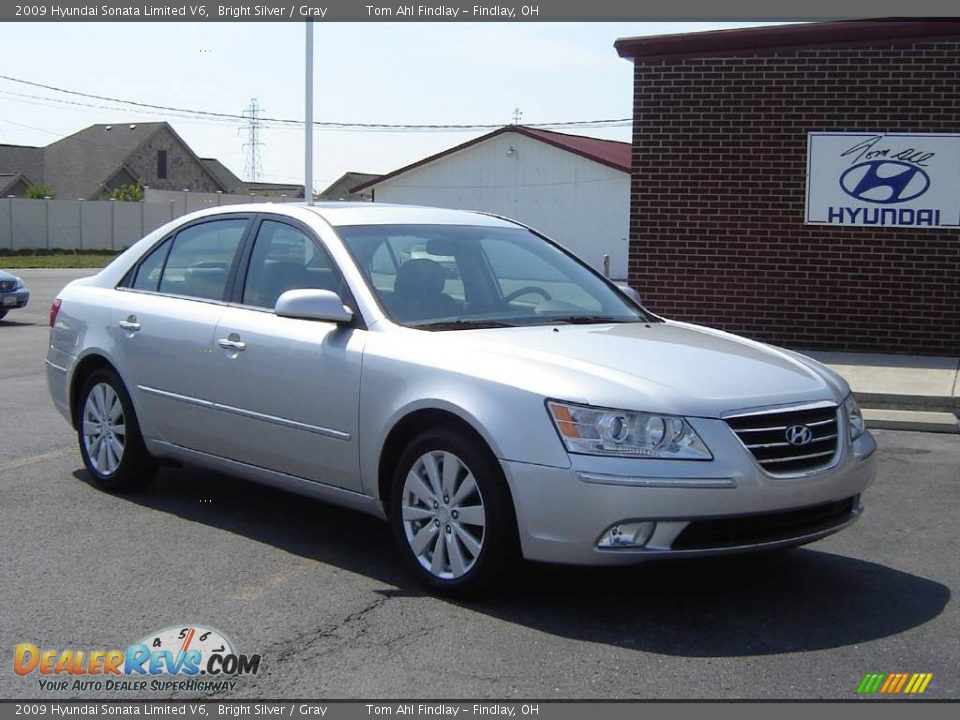 2009 Hyundai Sonata Limited V6 Bright Silver / Gray Photo #7