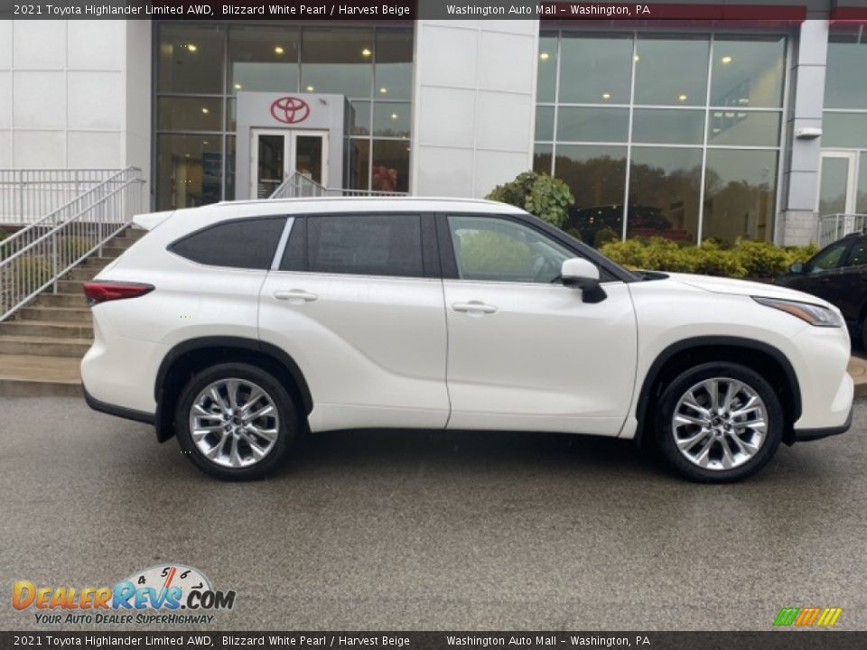 Blizzard White Pearl 2021 Toyota Highlander Limited AWD Photo #8