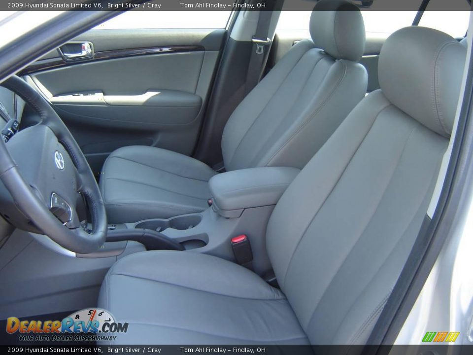 2009 Hyundai Sonata Limited V6 Bright Silver / Gray Photo #9