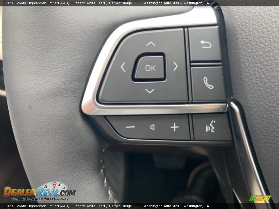2021 Toyota Highlander Limited AWD Steering Wheel Photo #20