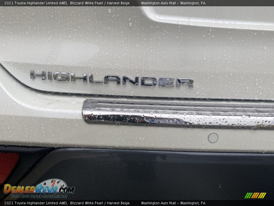 2021 Toyota Highlander Limited AWD Blizzard White Pearl / Harvest Beige Photo #33