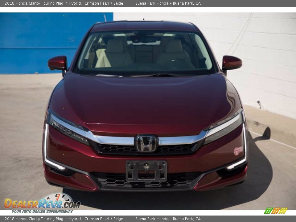 2018 Honda Clarity Touring Plug In Hybrid Crimson Pearl / Beige Photo #7