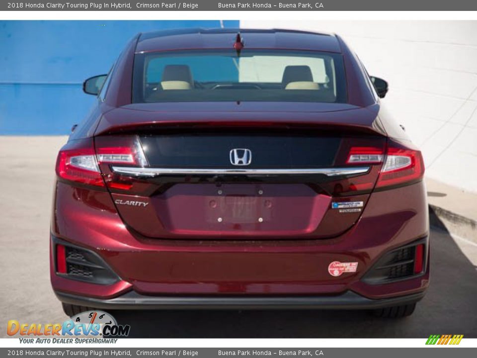 2018 Honda Clarity Touring Plug In Hybrid Crimson Pearl / Beige Photo #9