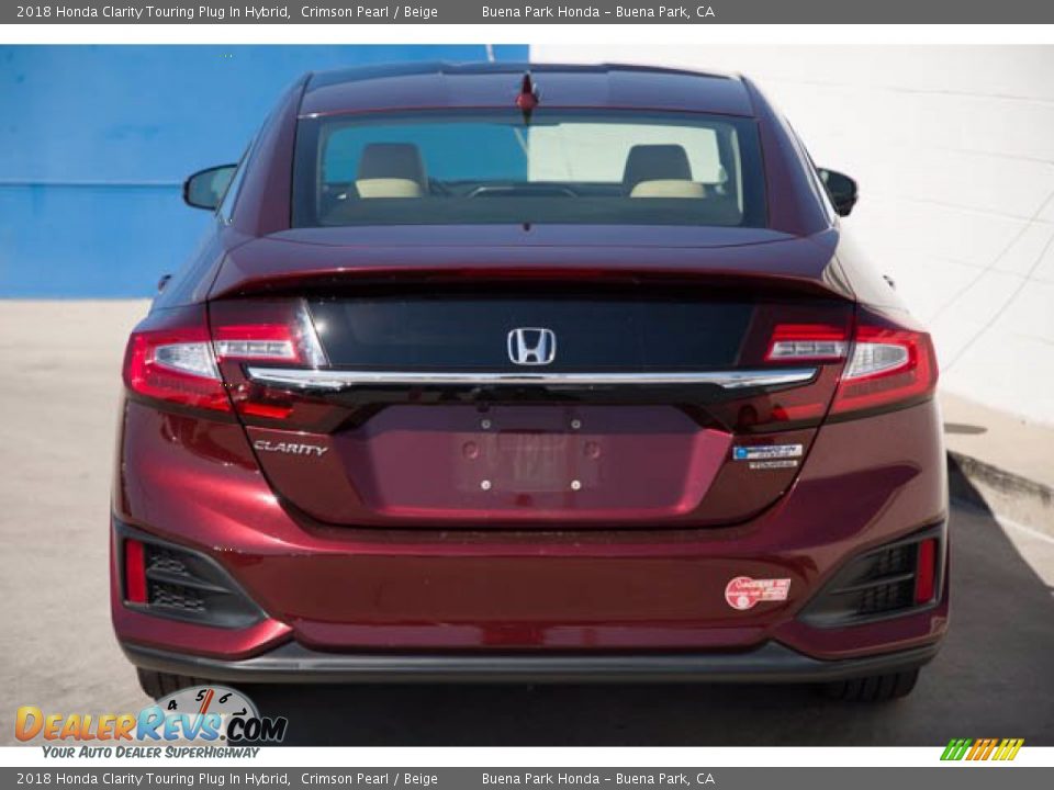 2018 Honda Clarity Touring Plug In Hybrid Crimson Pearl / Beige Photo #9